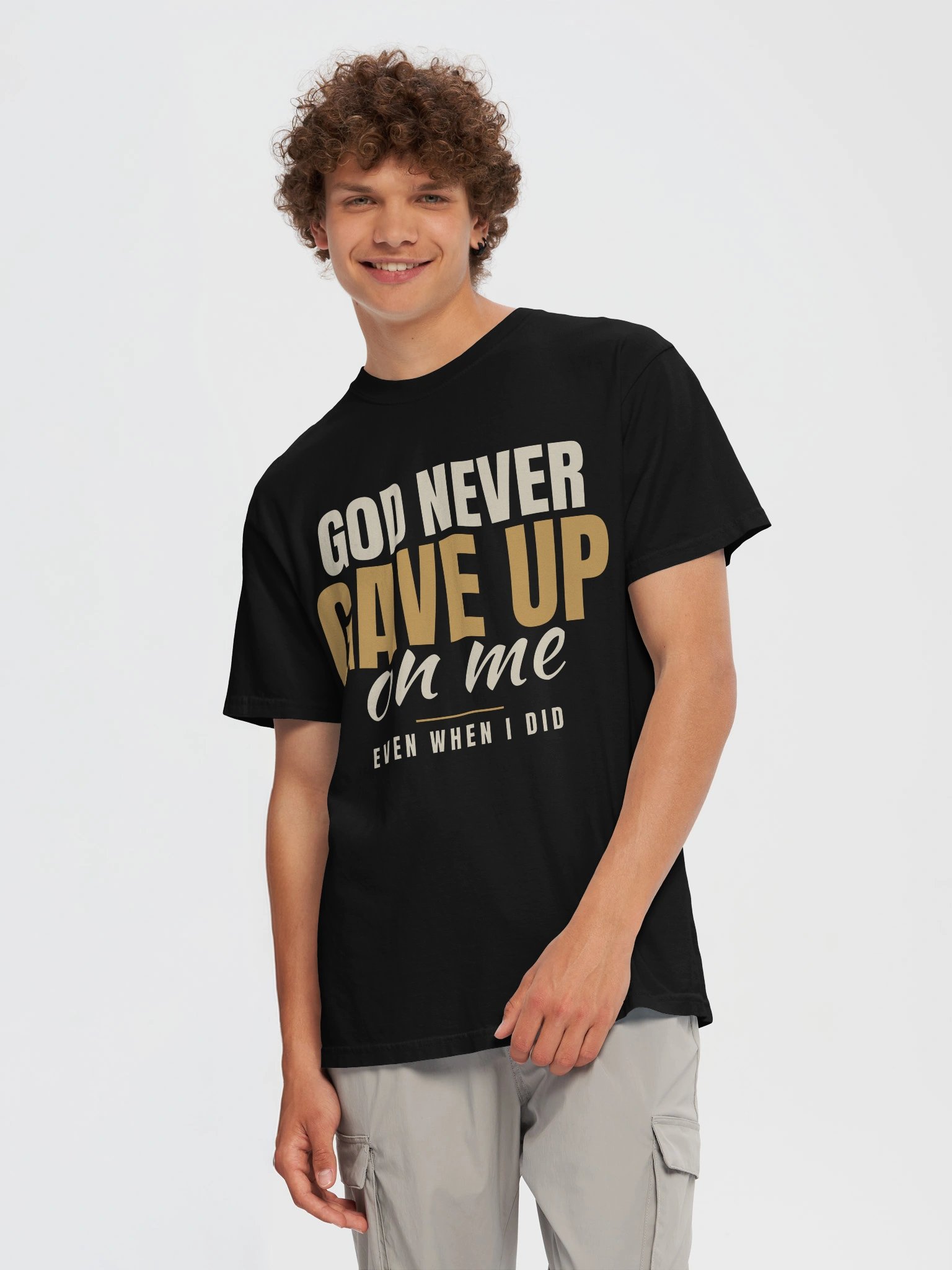 God Never Gave Up On Me — Christian T-Shirt product image (5)