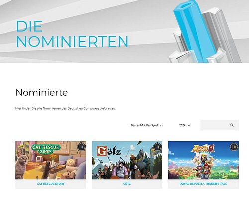 Wir sind nominiert! / We're nominated! 

Heute sind wir stolz und froh und auch ziemlich aufgeregt, denn: 

Unser Spiel 