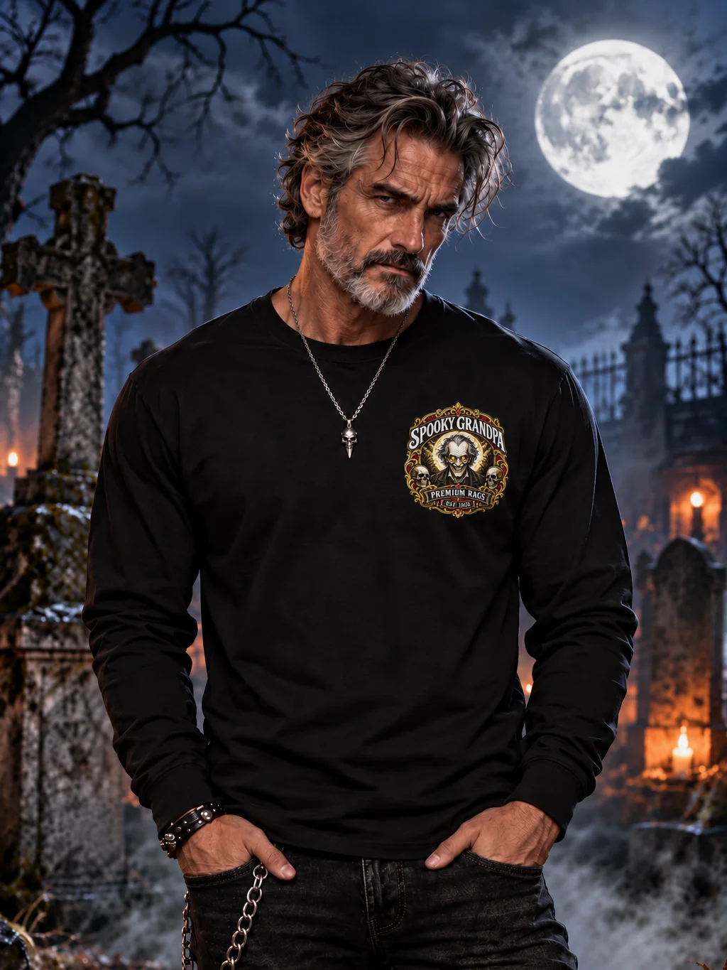 Never Too Dead to Rock & Roll – Back Print Champion Long Sleeve Shirt product image (3)