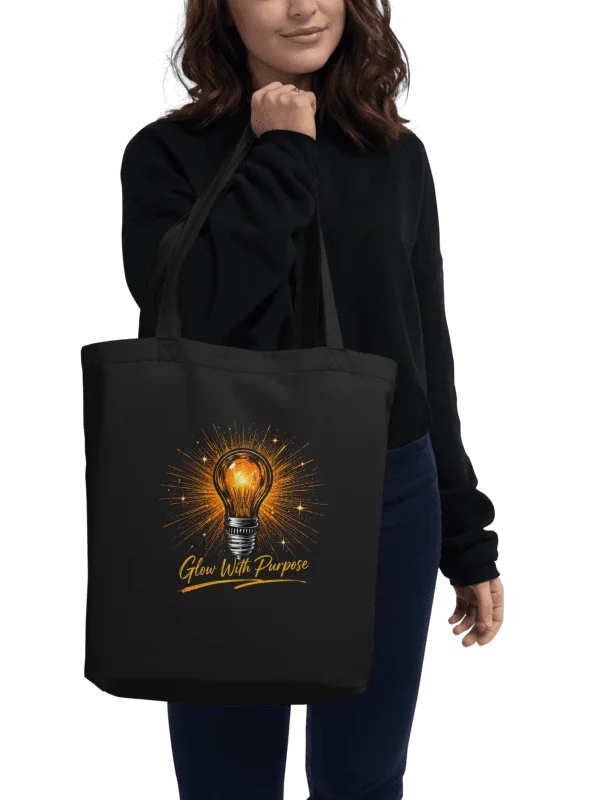 Glow With Purpose Motivational Tote Bag product image (6)