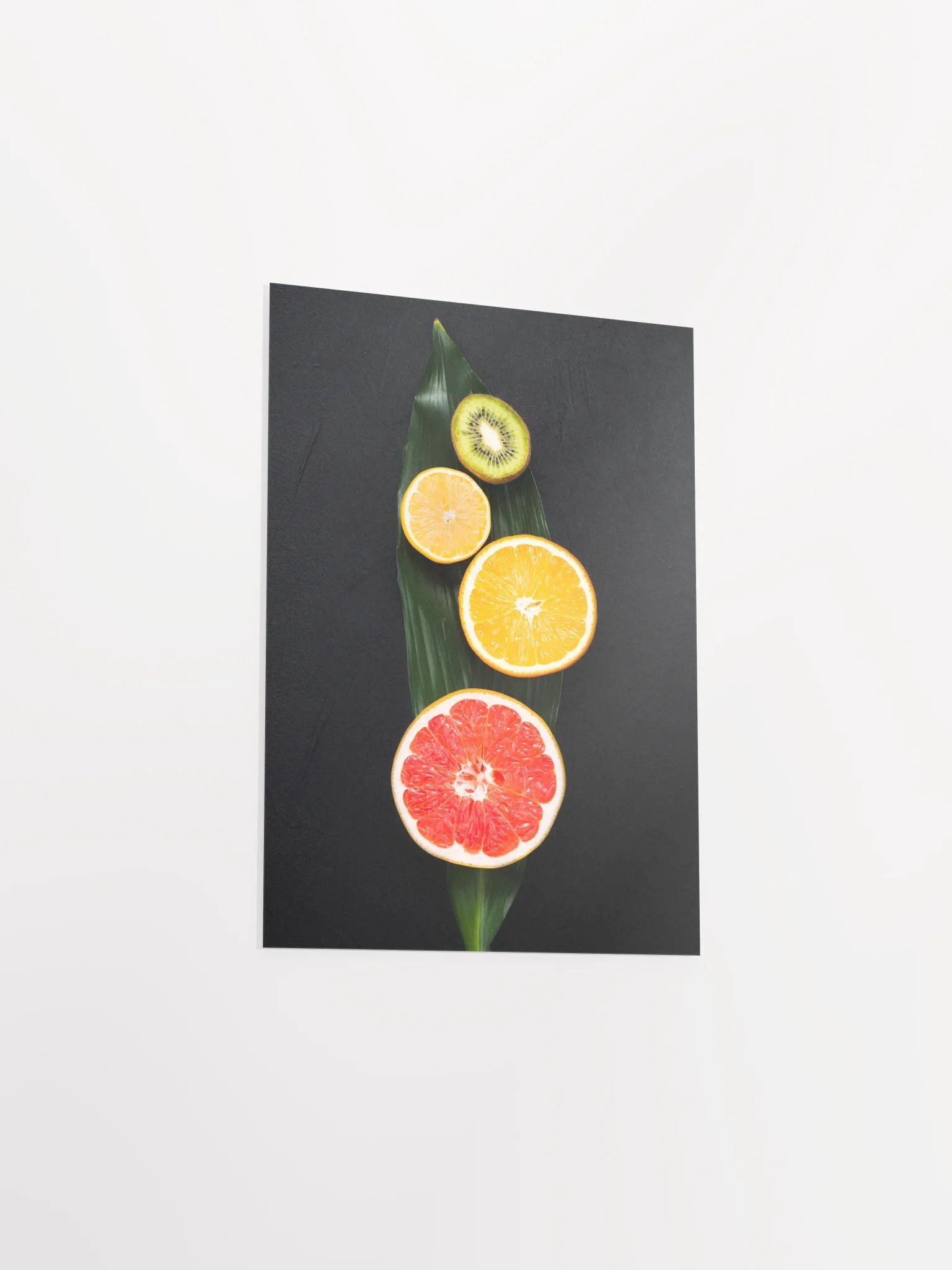 Food kitchen poster: Tropical fruits - kiwi tangerine orange grapefruit — Kitchen wall decor, kitchen art print, aesthetic poster product image (13)