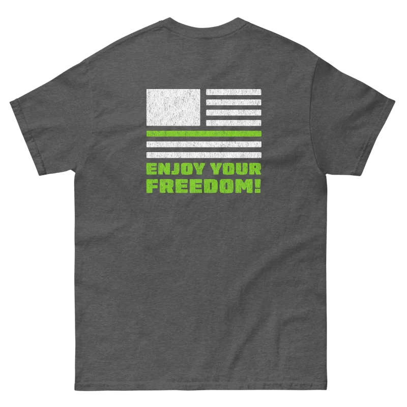 Enjoy Your Freedom Cannabis T-Shirt: Grey product image (2)