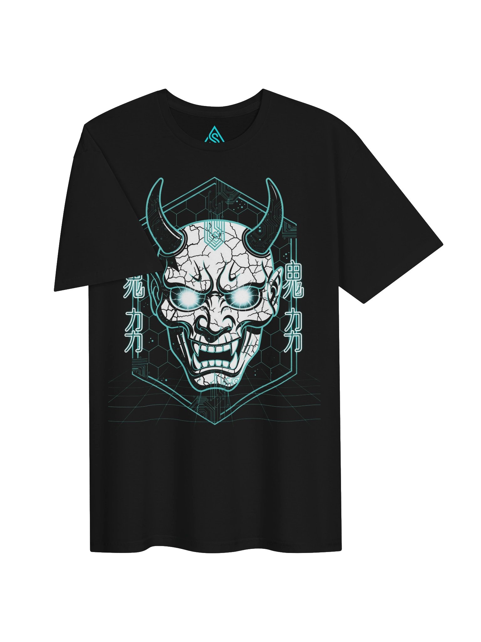 Cyber Skull Neon T-Shirt | Glowing Skull Tee | Unisex Gildan Softstyle product image (2)