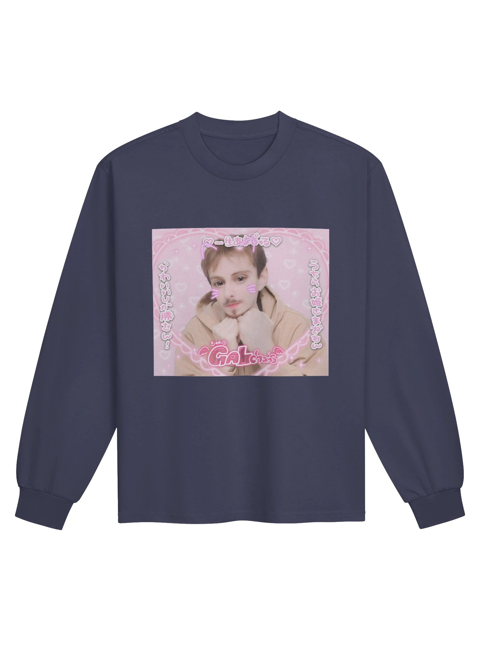 Kawaii Ben - Navy Long sleeve product image (1)