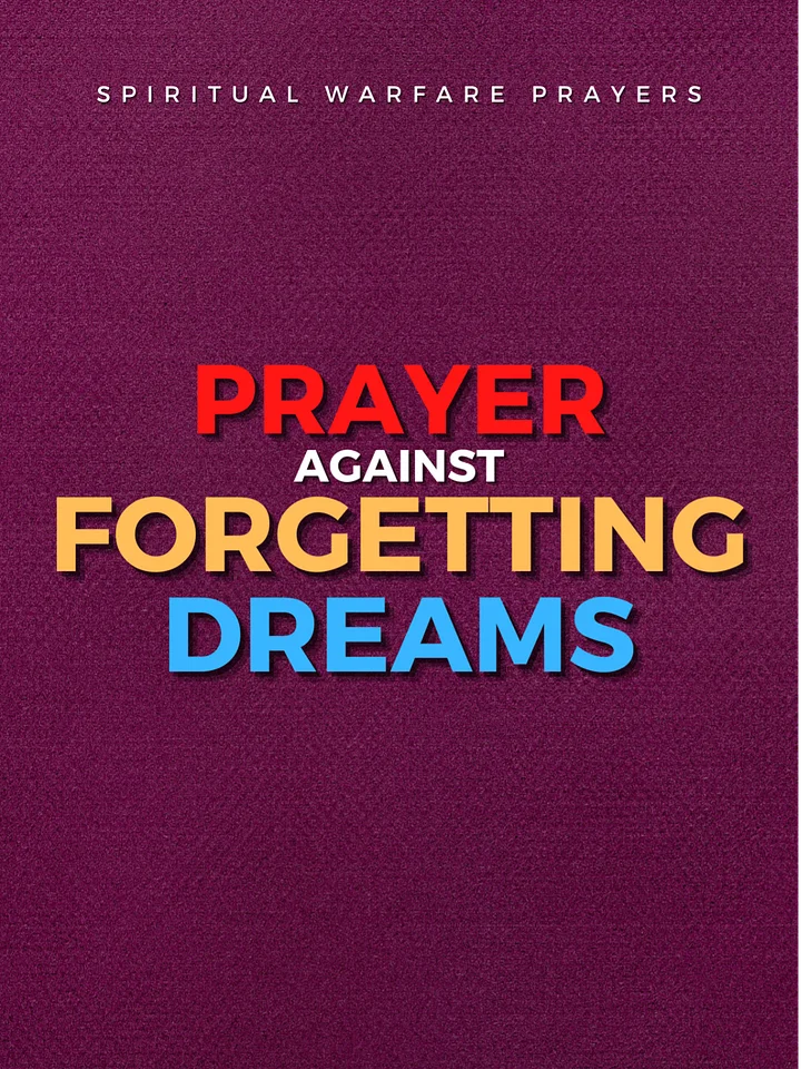 Prayer Against Forgetting Dreams product image (1)