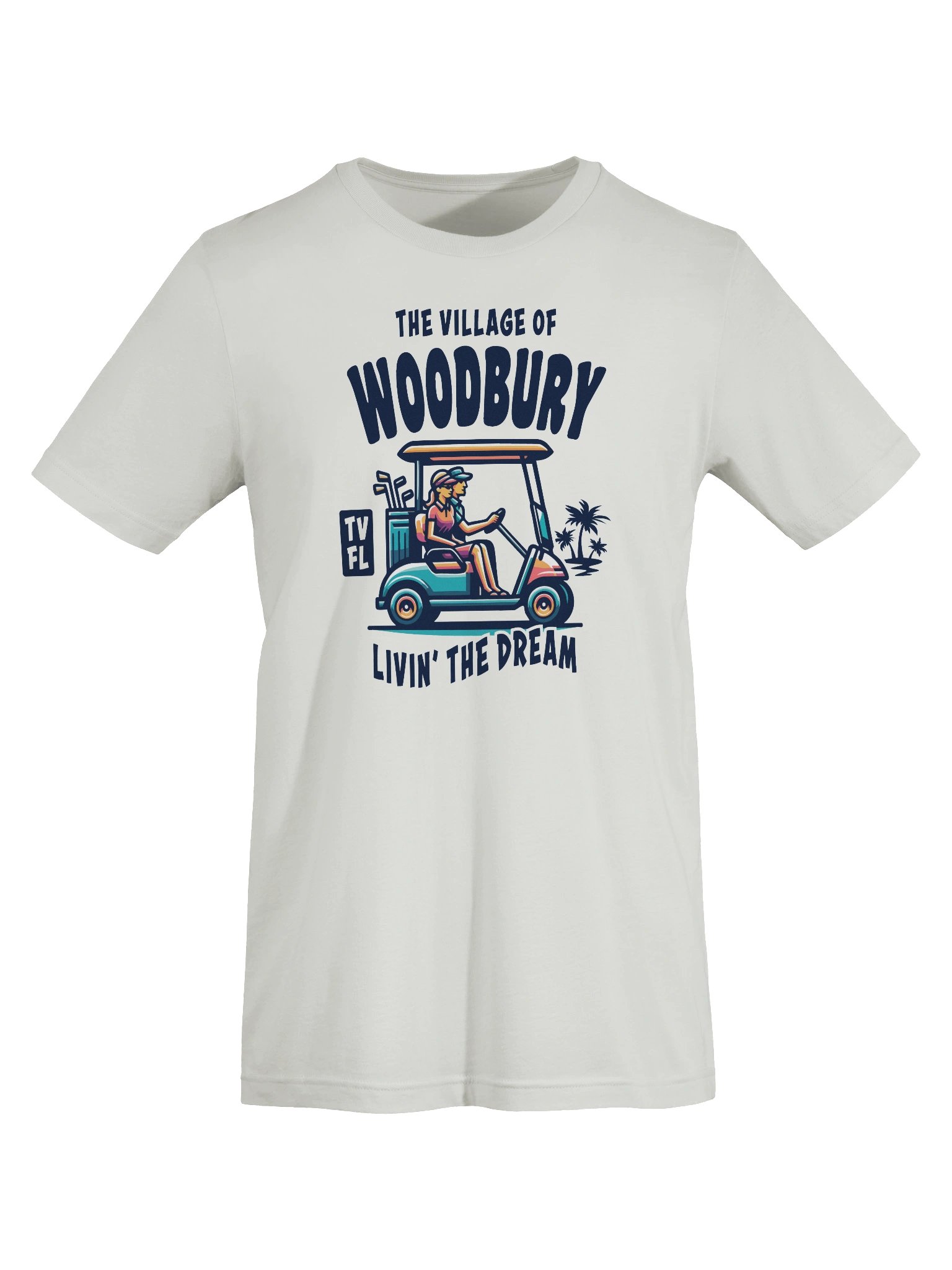 The Village of Woodbury TV FL Golf Cart Design T-Shirt product image (61)