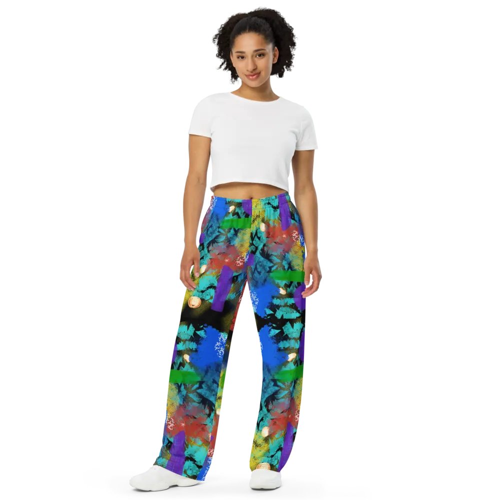 AbstractWear 'Night Flower' Wide Unisex Pants product image (3)