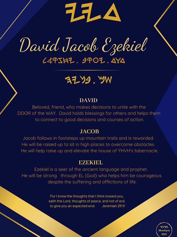 Full name Paleo Hebrew personally translated name meaning certificate | name art print | Style 11 | (Digital Download) product image (1)