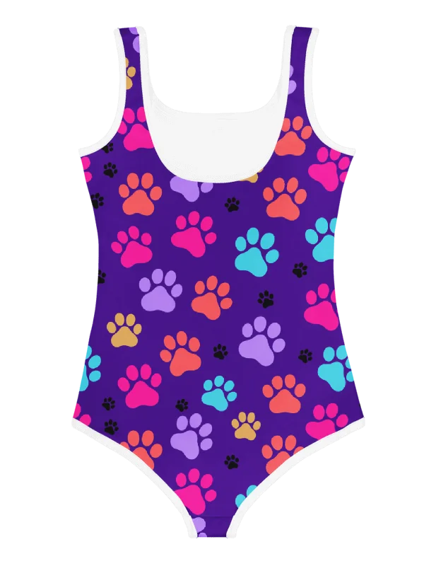 Pawprint Splash Kids One-Piece Swimsuit product image (6)