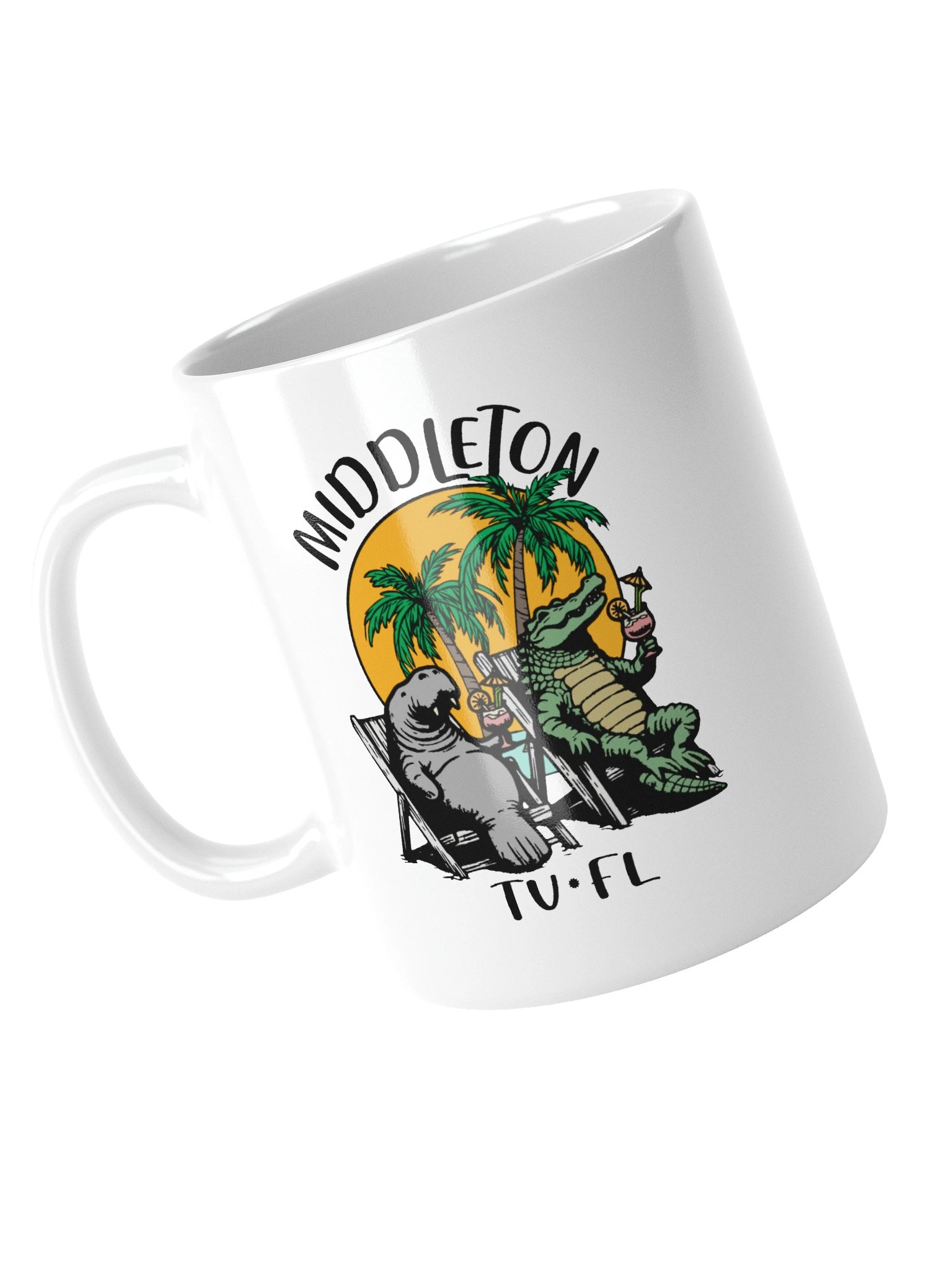 Middleton TV Florida USA Fun Manatee Alligator Design Coffee Mug product image (4)
