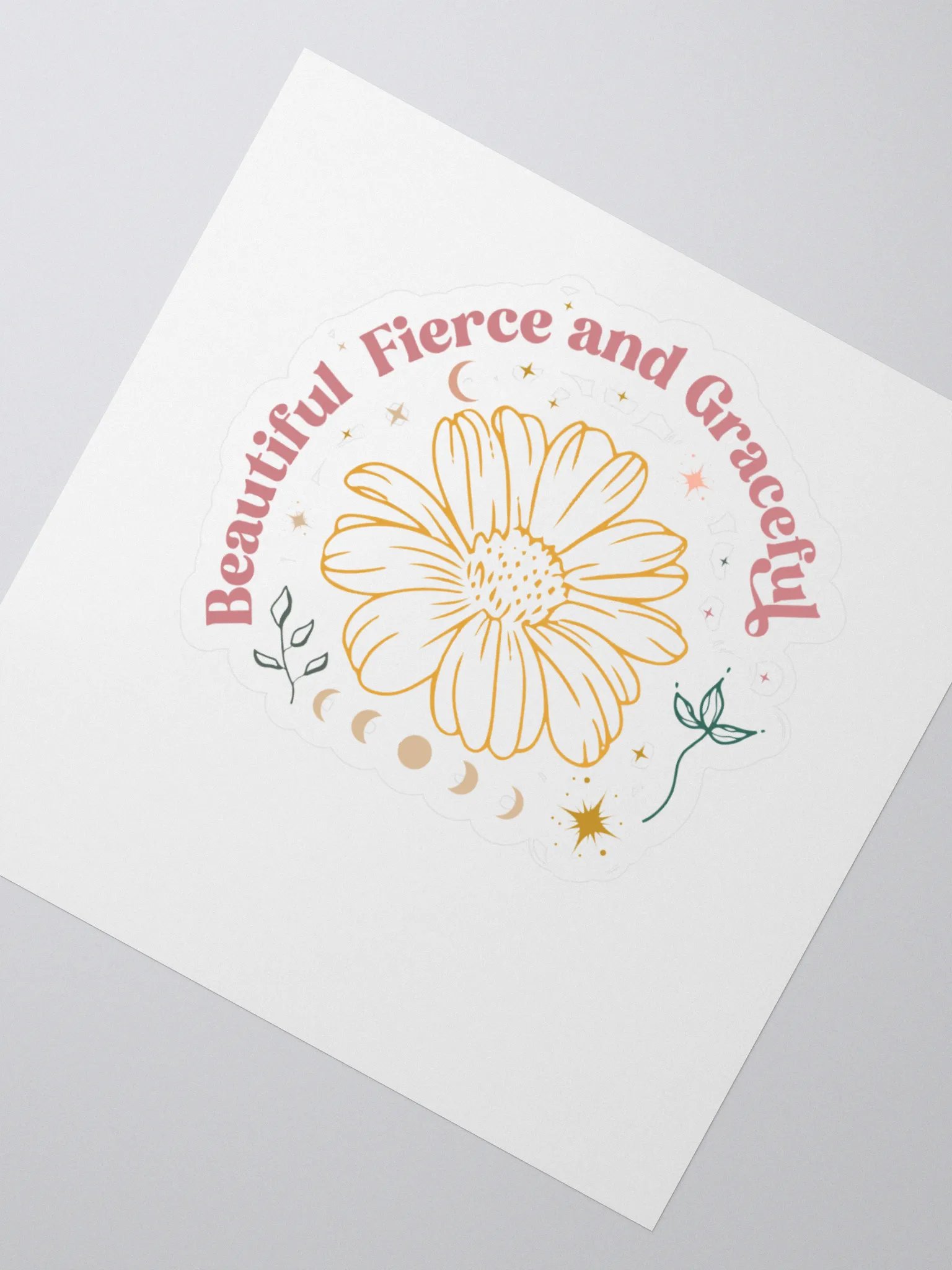 Beautiful Fierce Graceful Kiss Cut Stickers product image (2)