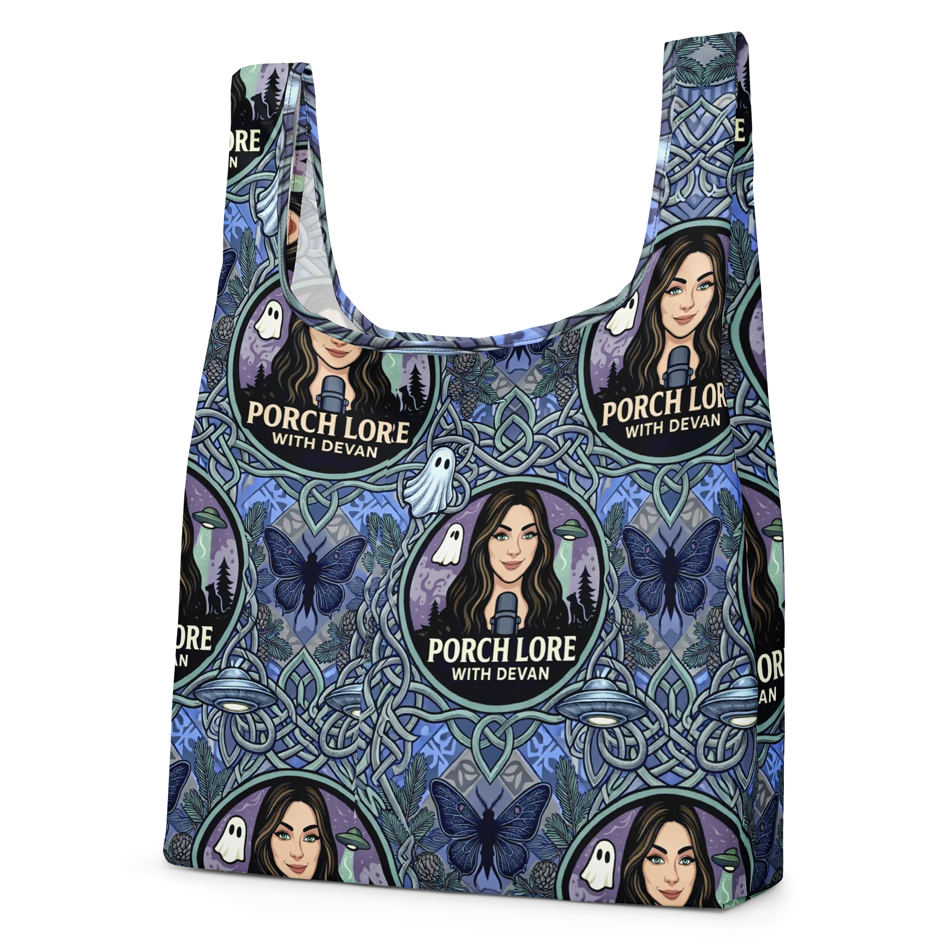 PORCH LORE DEVAN PERIWINKLE MOTH SHOPPING BAG product image (2)