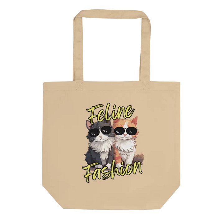 Feline Fashion Cool Cats Eco-Friendly Tote Bag product image (1)