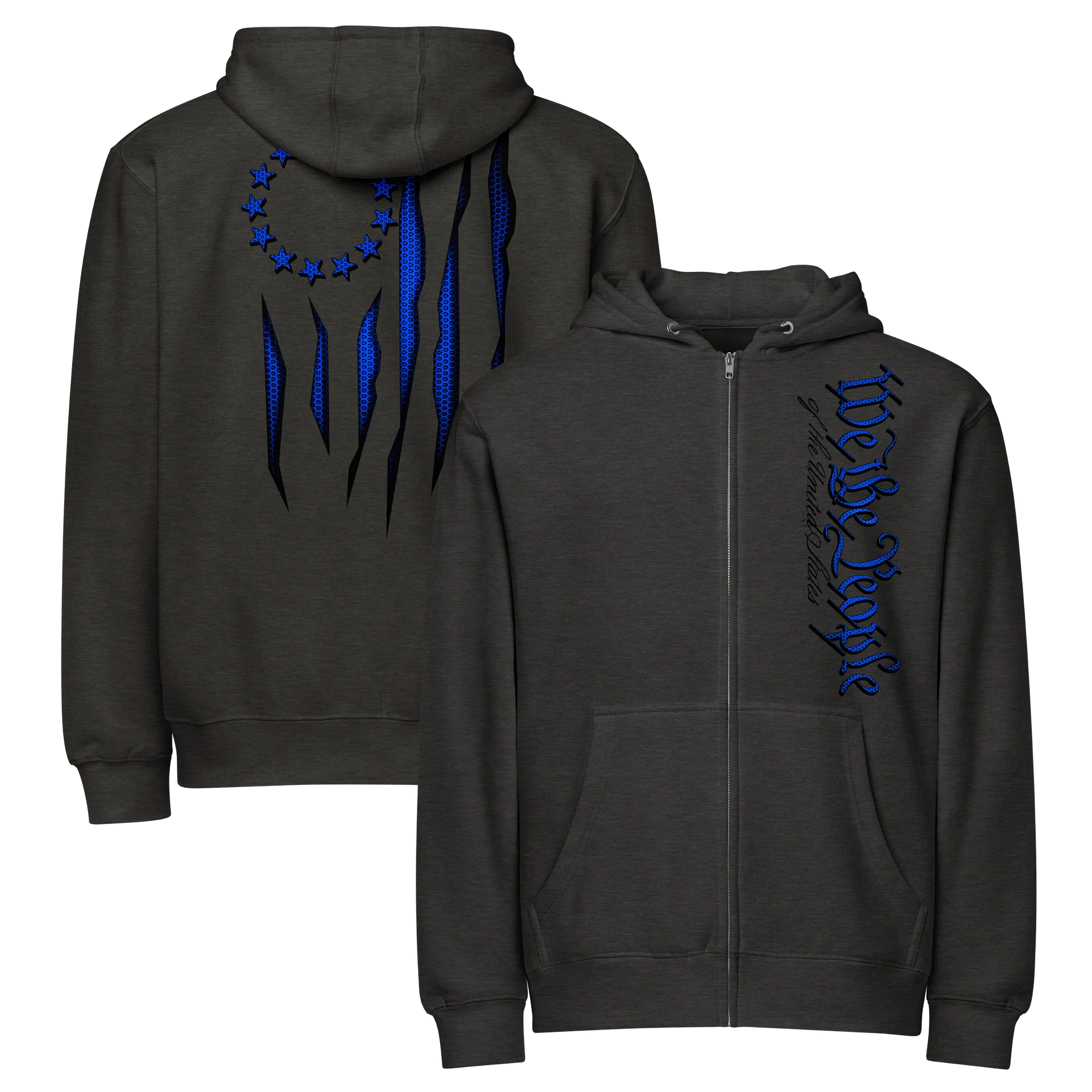 Blue Carbon Onyx Zip Hoodie product image (1)