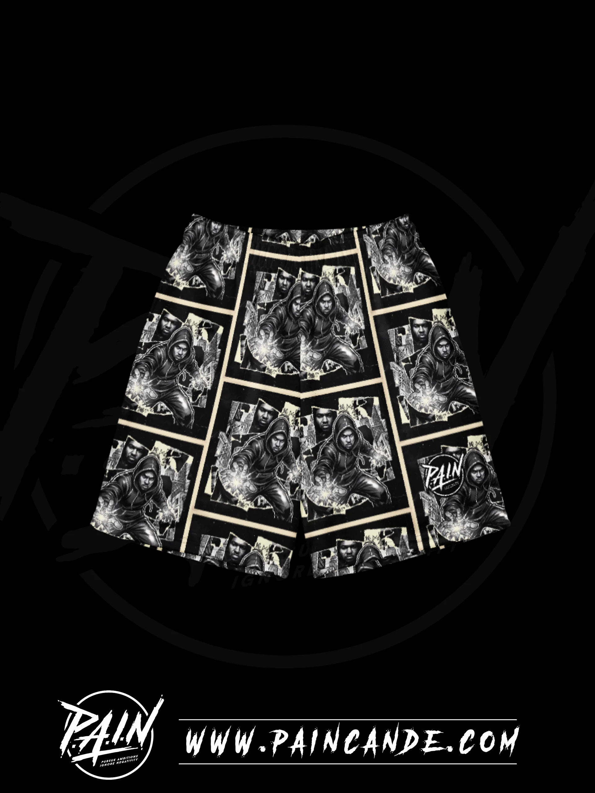 Chaotic Hooded Graphic Youth Shorts product image (1)