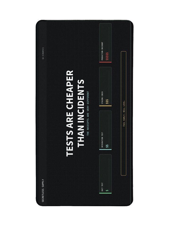 Tests Are Cheaper Than Incidents Desk Mat product image (2)