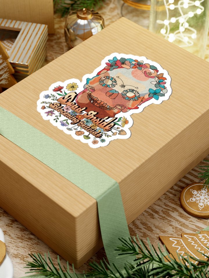 Sugar Skull Sticker - Dead Inside Blooming Outside product image (1)