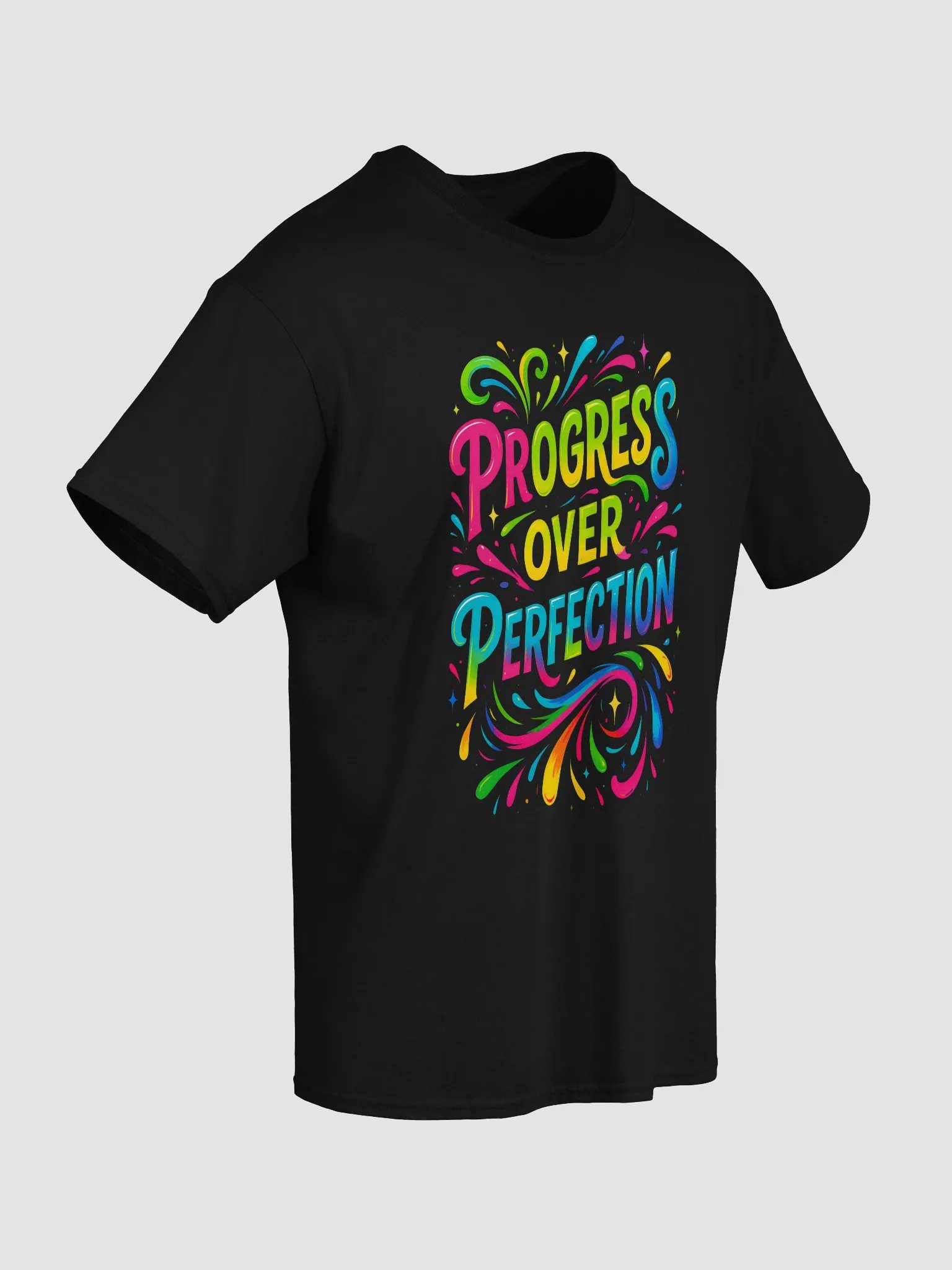 Progress Over Perfection – Bold Motivational Graphic Tee product image (48)