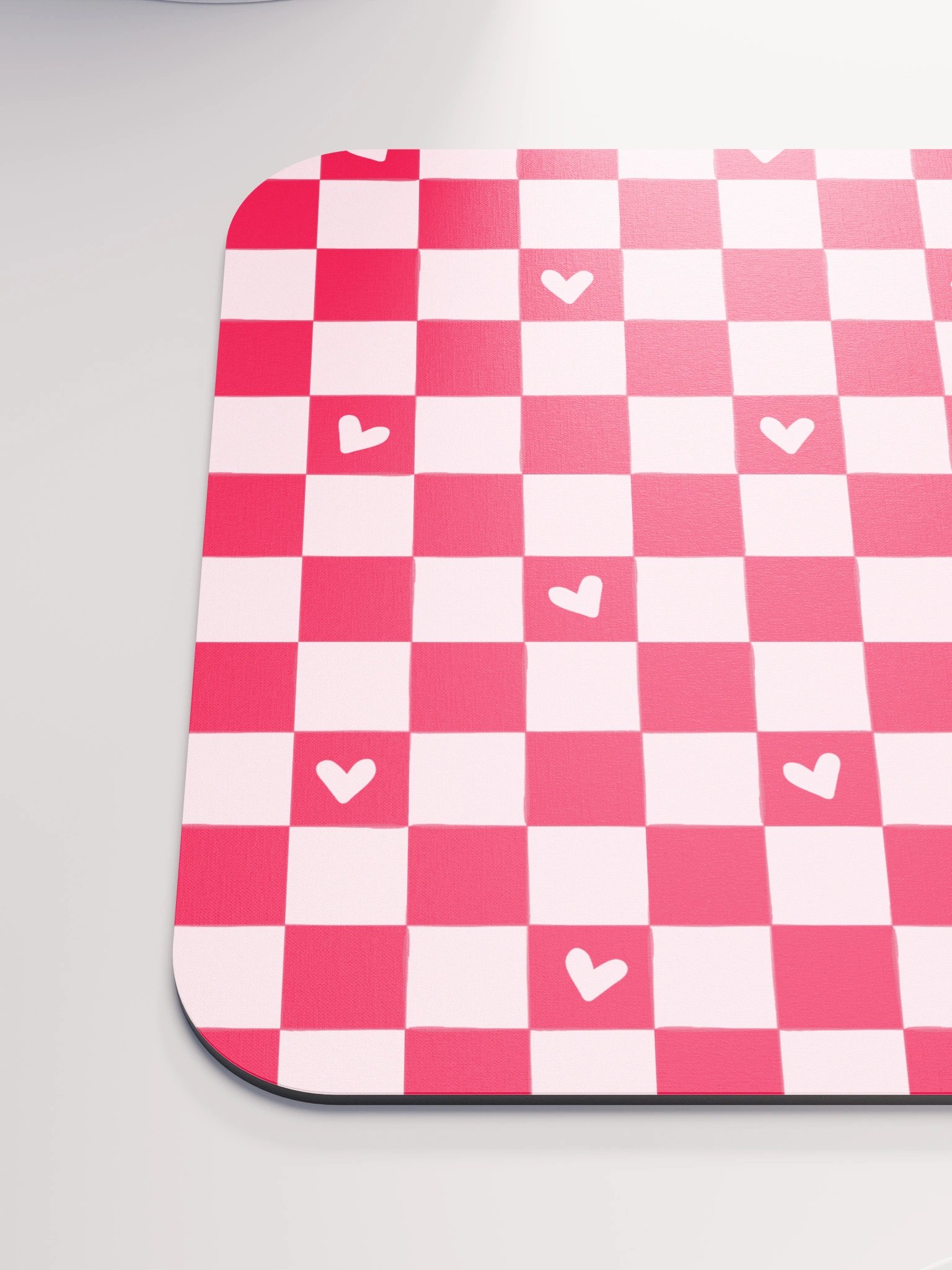 Checked Heart Dreams Mouse Mat- 8.7'' x 7.1'' product image (6)