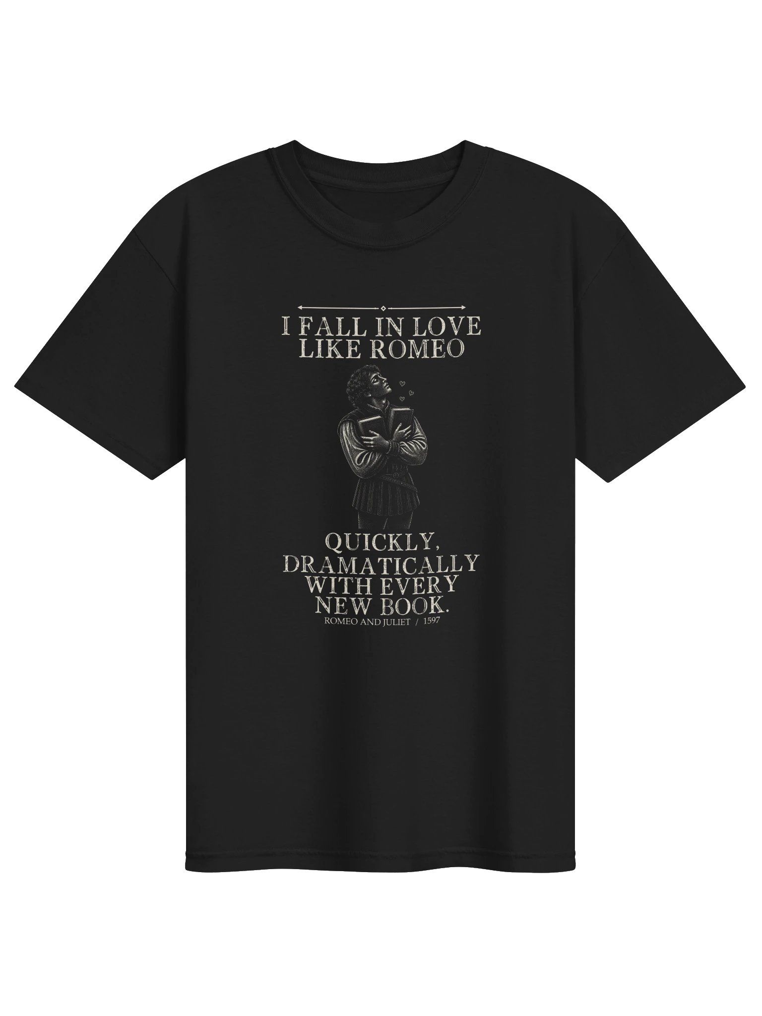 Love Every Book -- Romeo and Juliet Tee (Dark) product image (1)