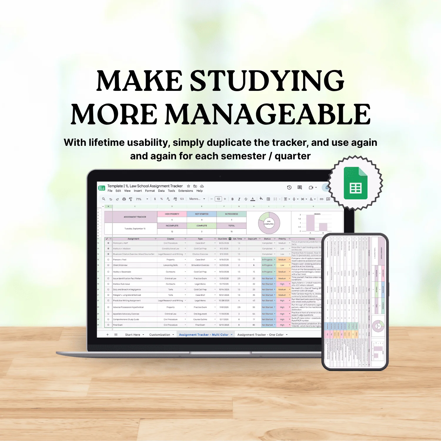 Law School Assignment Tracker L1 product image (7)