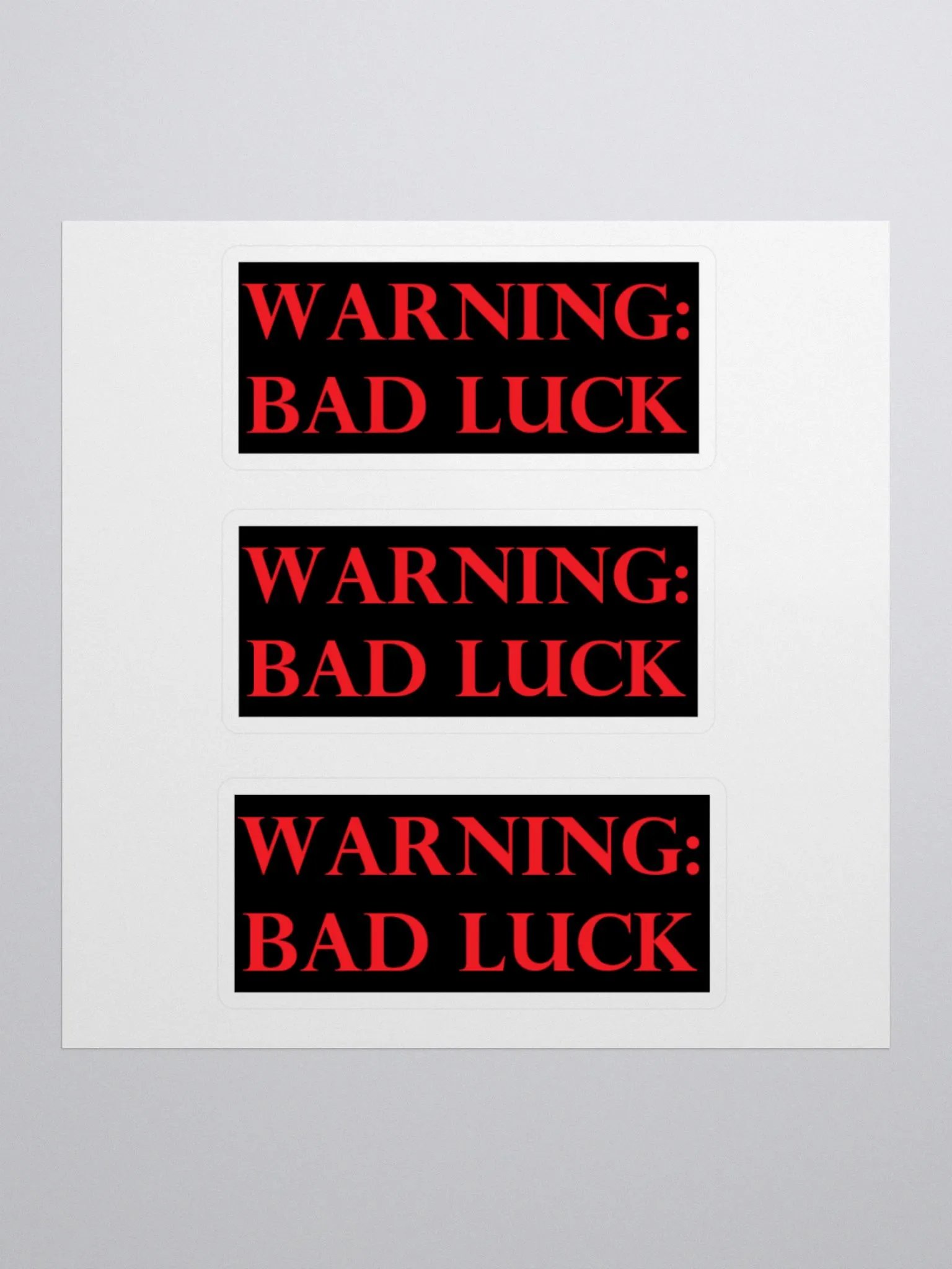 Bad Luck Warning Stickers product image (1)