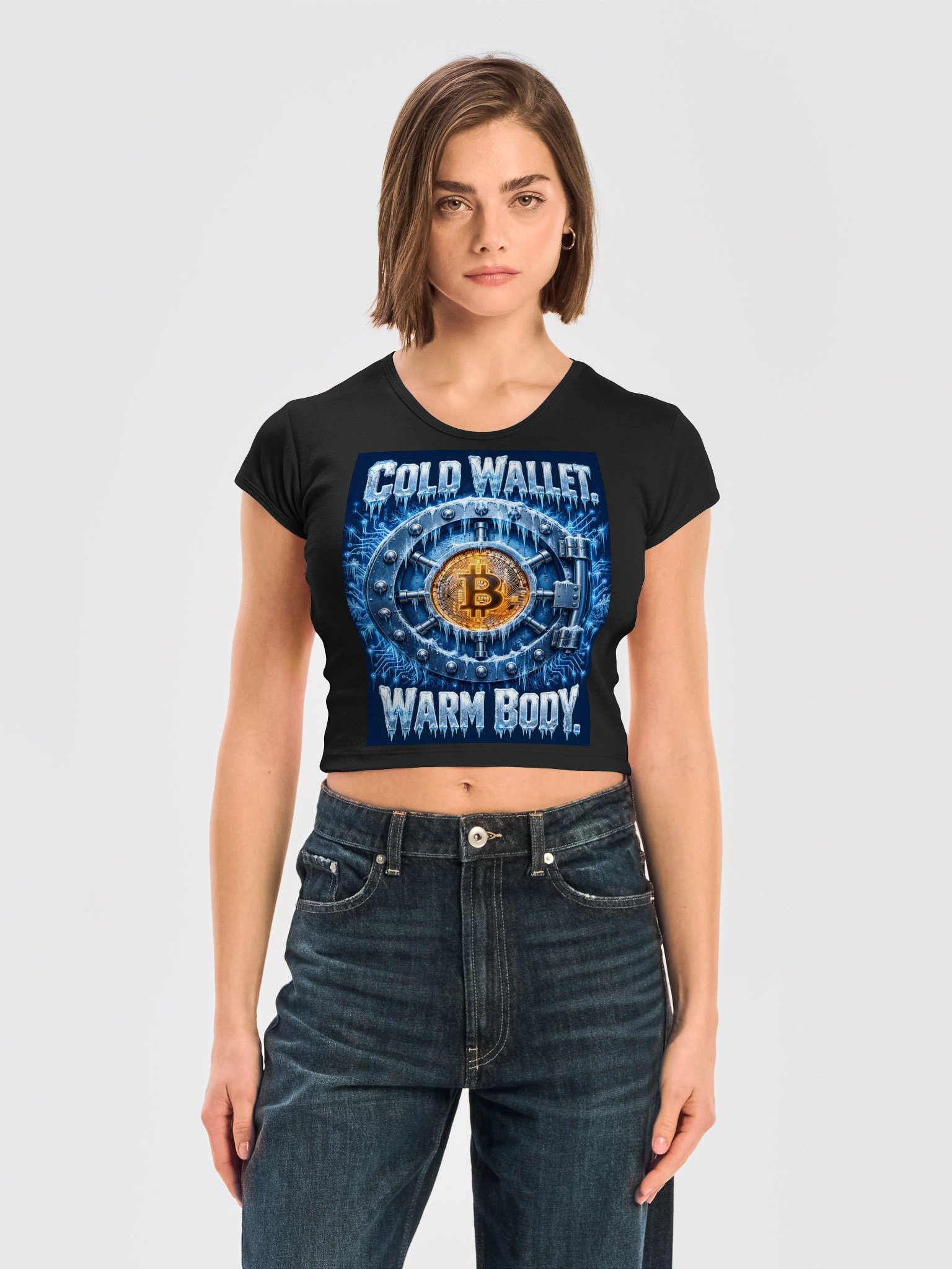 Cold Wallet Warm Body Bitcoin Mini Tee product image (3)