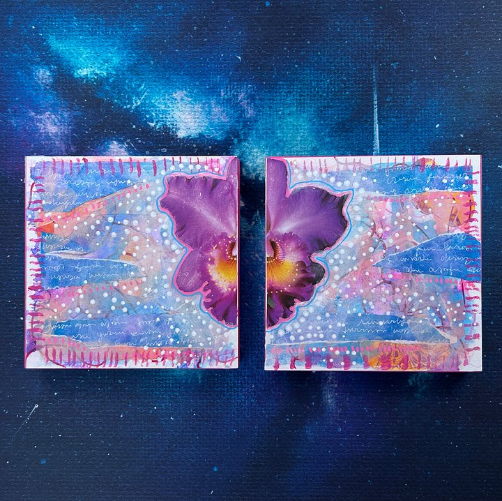 Orchid Collage Diptych product image (1)