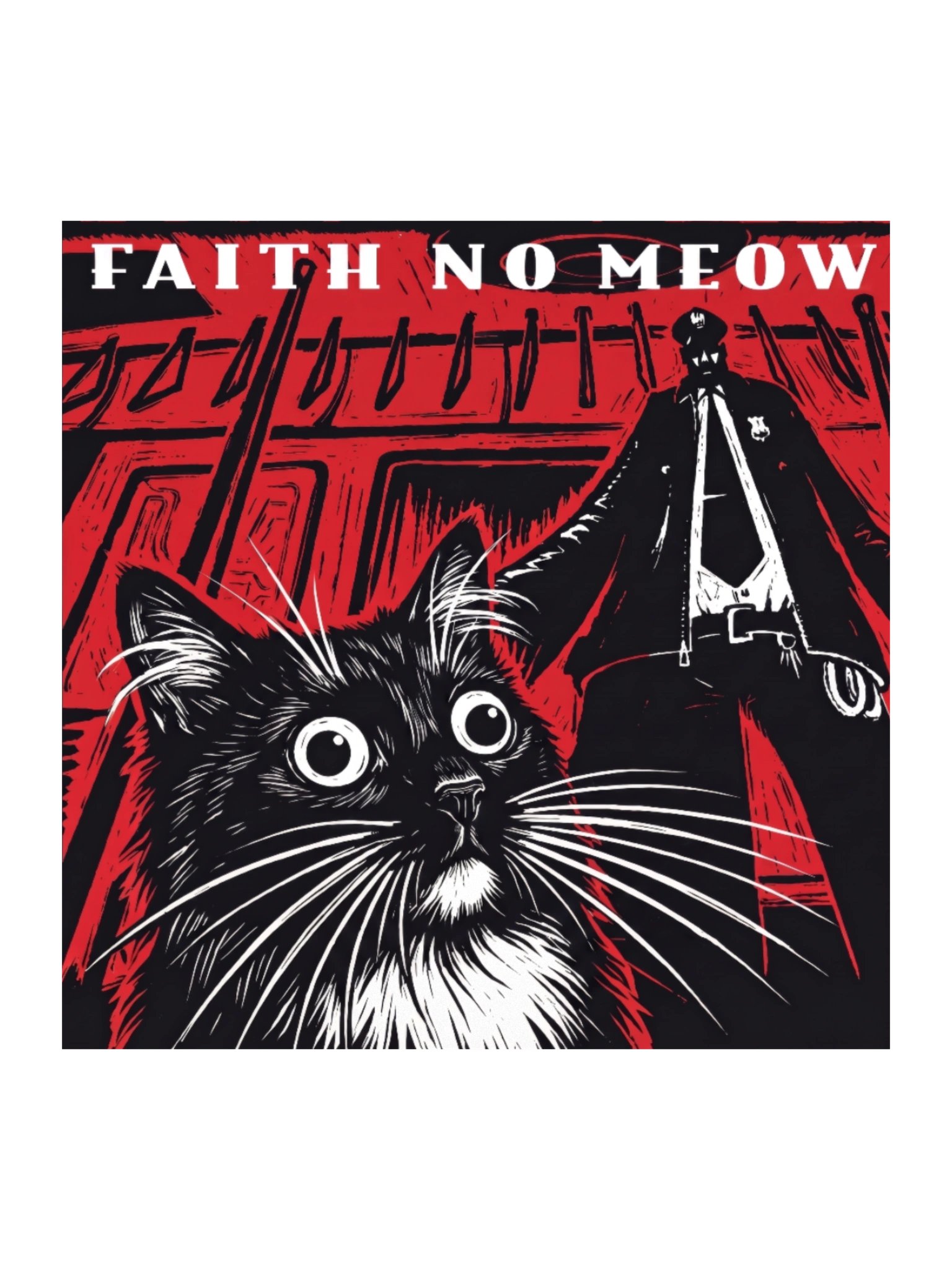 FAITH NO MEOW COOPER STICKER product image (1)