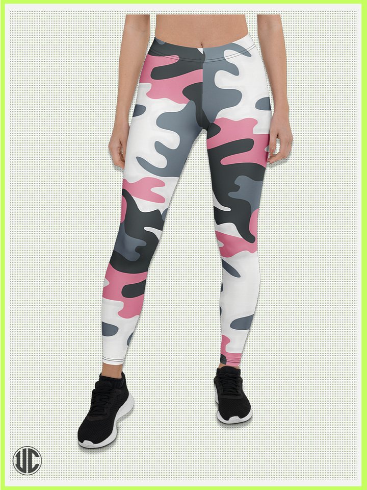 Bubblegum Pink Urban Camo – Women’s Leggings product image (1)