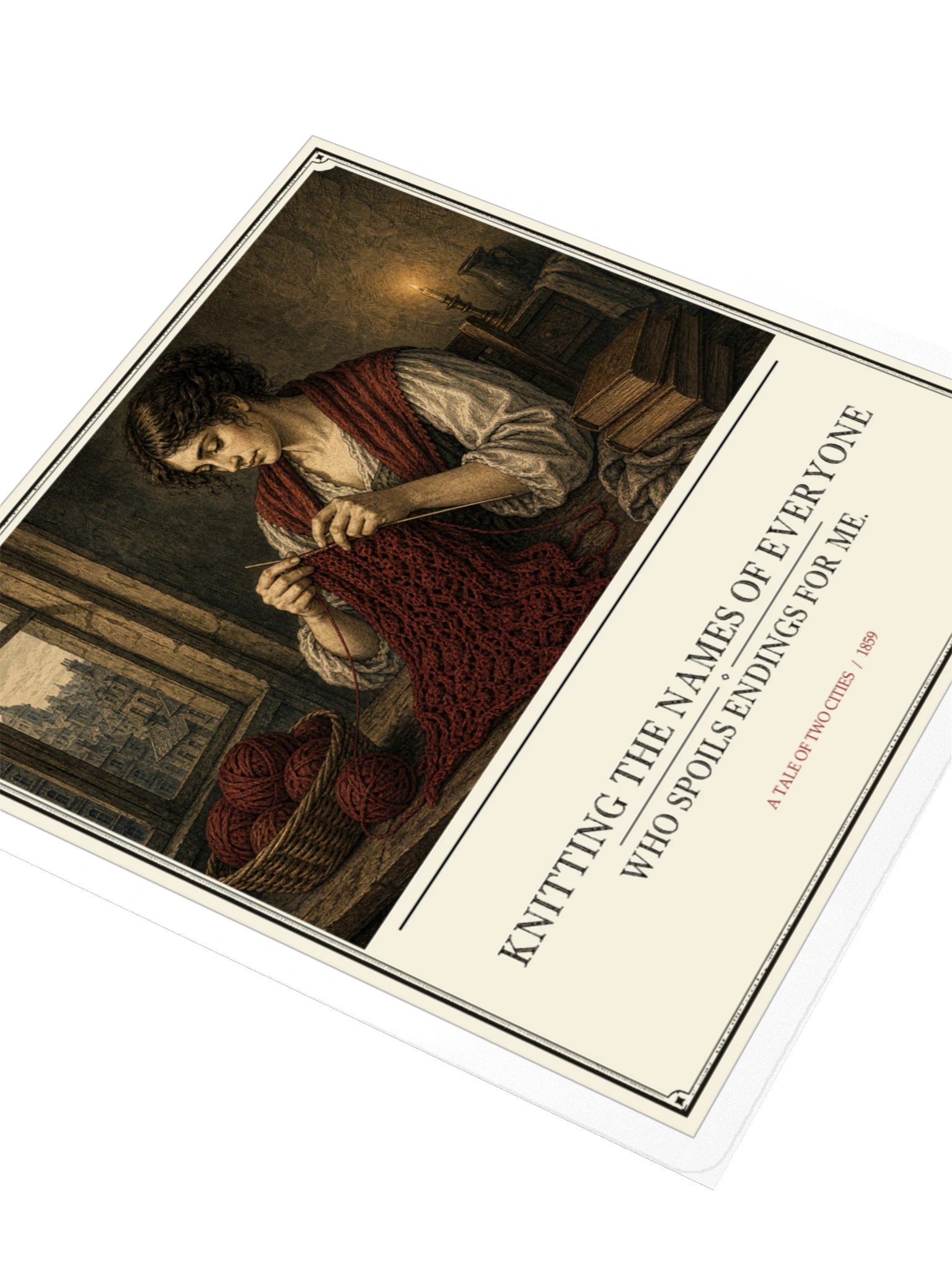 Knitting Names Everyone Who Spoils Endings For -- A Tale of Two Cities Sticker product image (3)
