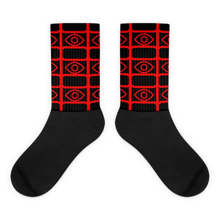 EyeSeeThru Logo Pattern Black Foot Socks product image (2)