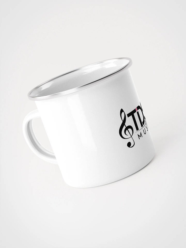 TDS Music Enamel Mug - Vintage White with Exclusive Musical Design, Hand-Wash Only product image (2)