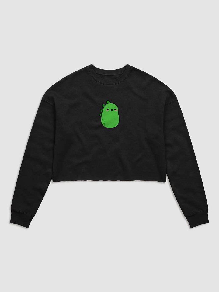 Dino Green Potato Women's Crop Sweatshirt product image (2)
