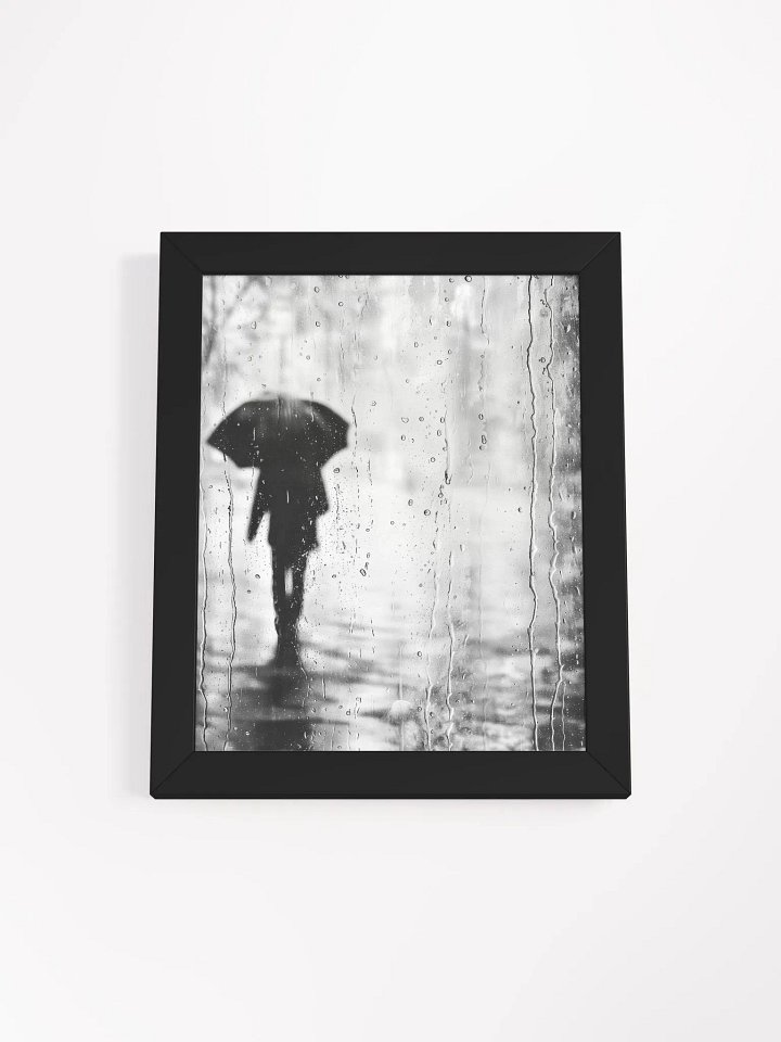 Monochrome Melody - Rainy Abstract Studio Framed Print product image (1)