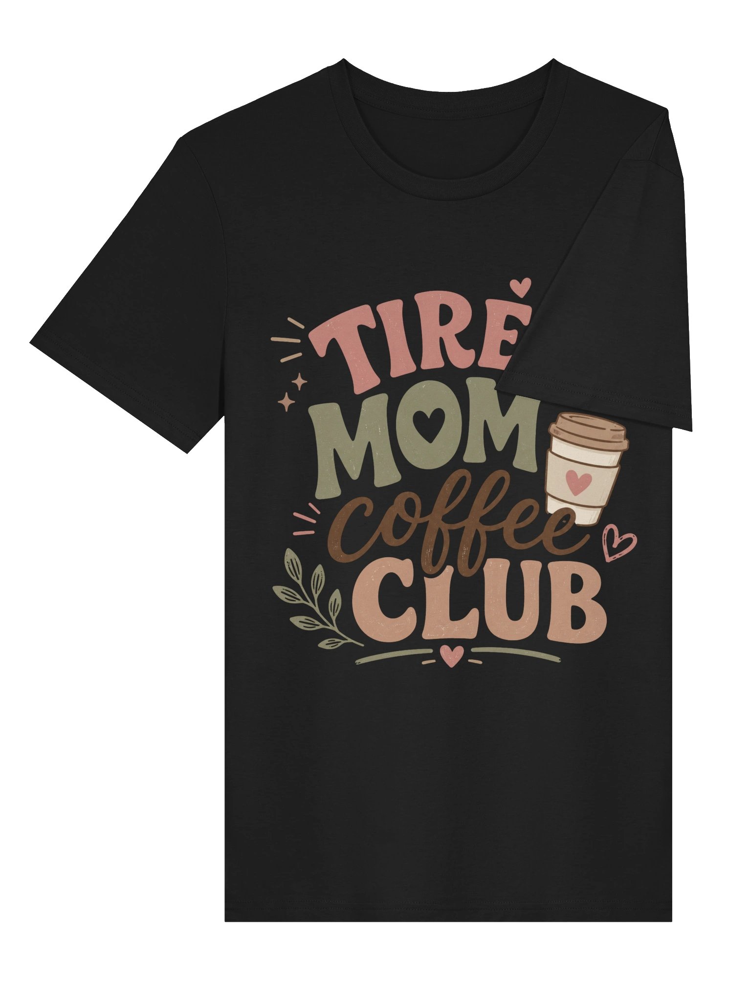 Tired Mom Coffee Club T-Shirt – Vintage Retro Mom Shirt, Funny Coffee Lover Tee product image (16)