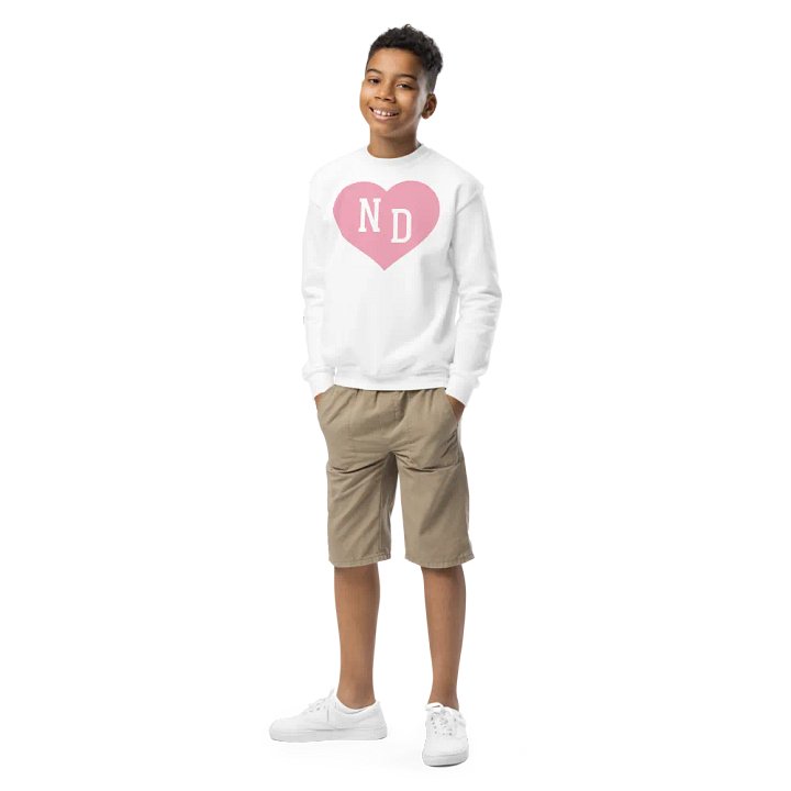 ND Heart Pink Youth Unisex Sweatshirt product image (1)