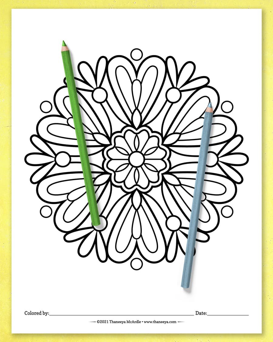 Easy Mandala Coloring Pages product image (6)
