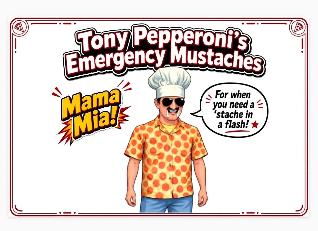Emergency Mustache (Preorder) product image (1)