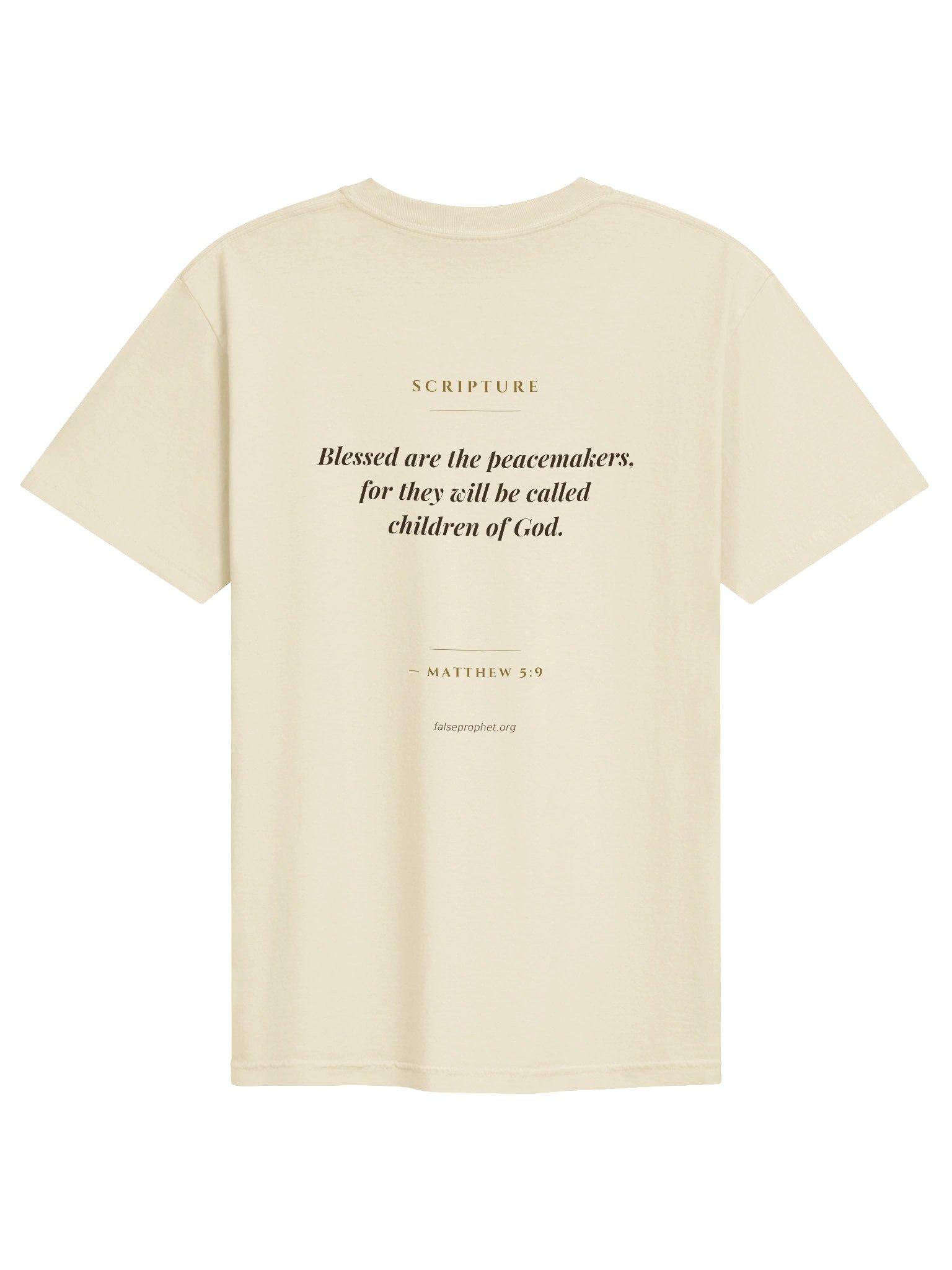 Matthew 5:9/Blessed are the Peacemakers T-Shirt (White) product image (1)