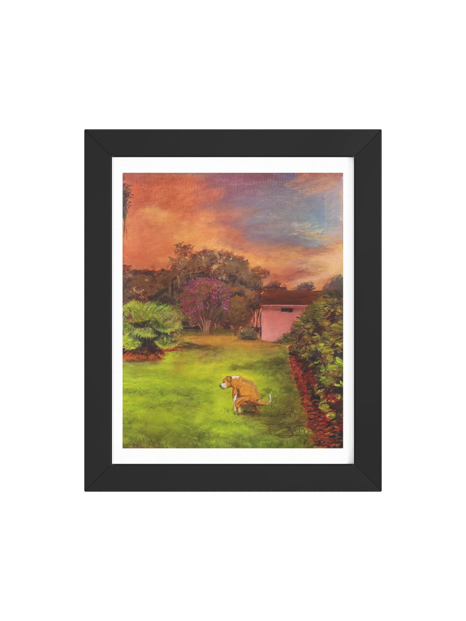 A Not So Private Sunset (Oil Painting) | Framed Matte Print product image (13)