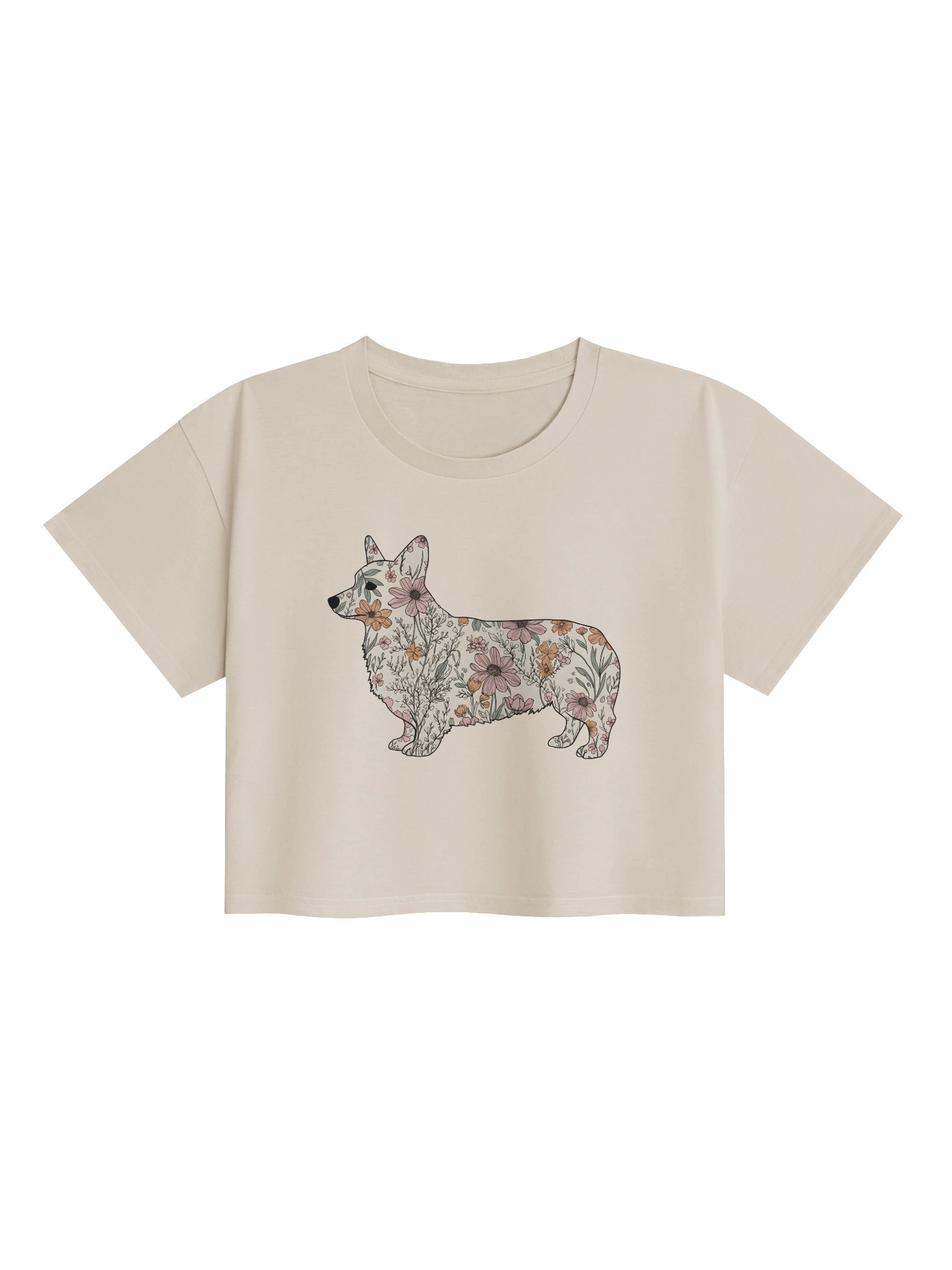 El Dorado Atelier Crop Top (Limited Edition) - Floral Corgi Design product image (2)