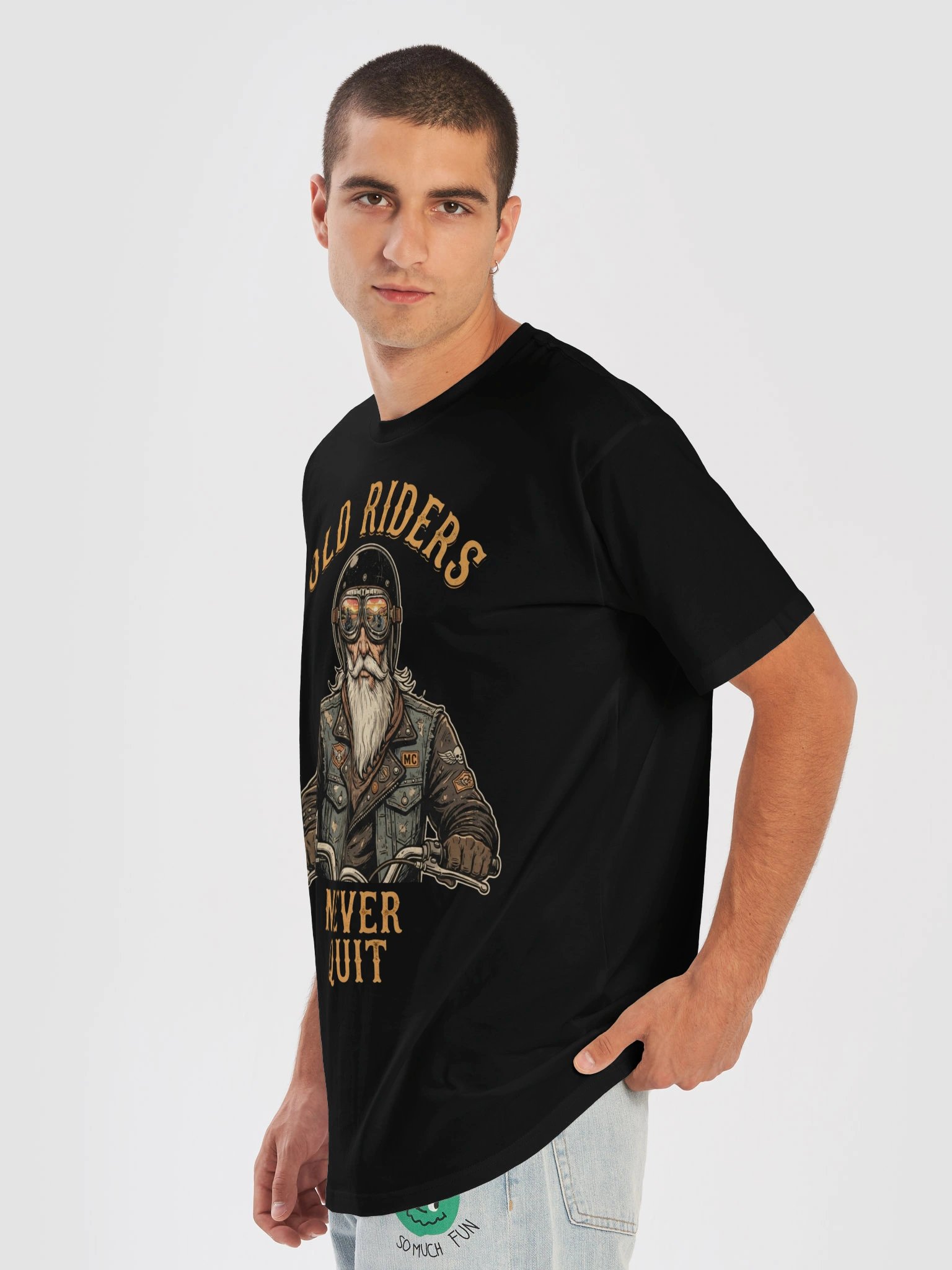 Old Riders Never Quit Vintage Biker T-Shirt product image (2)