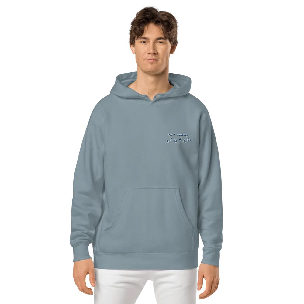 *not* mentally linear (L.C. royal bubble design) embroidered pigment hoodie product image (2)
