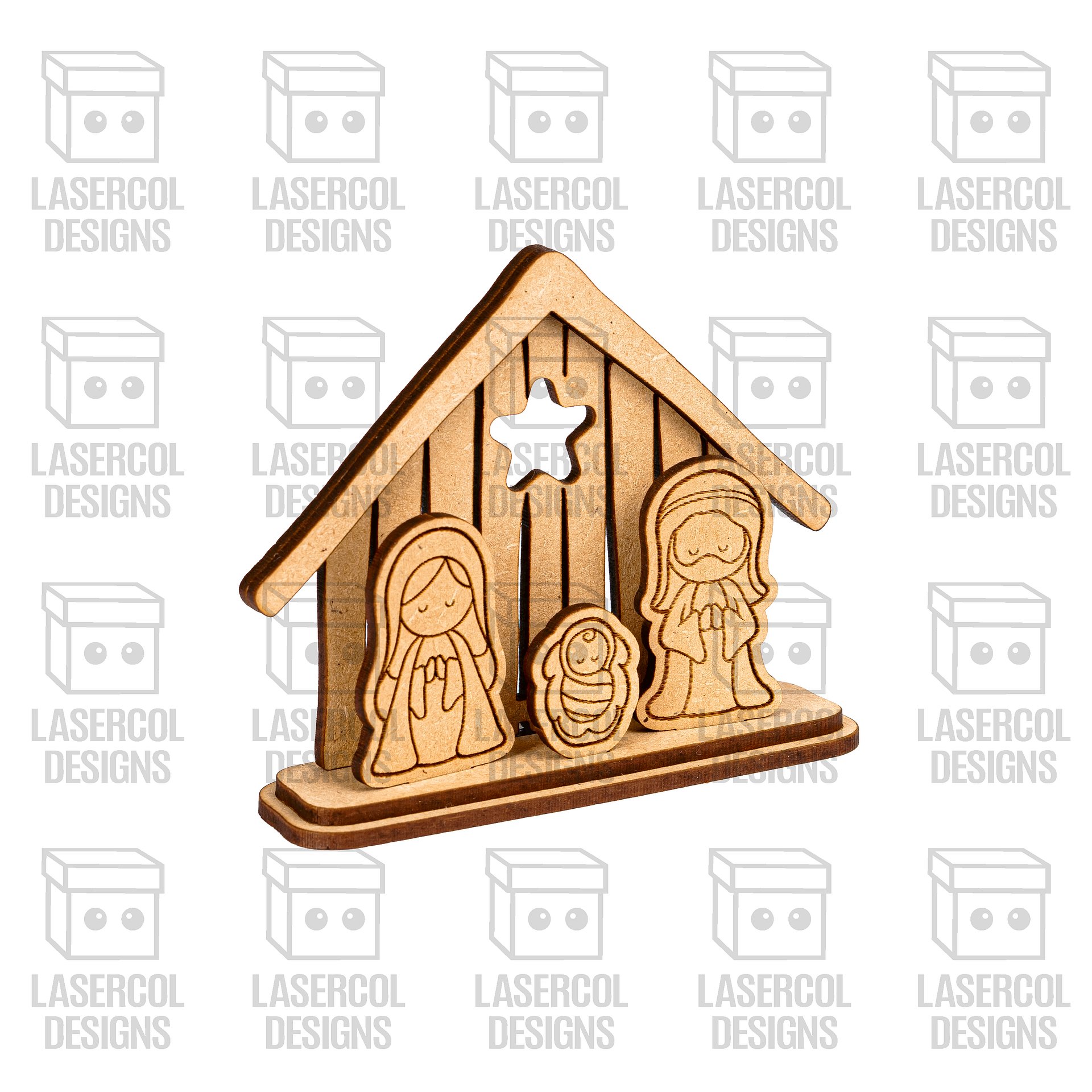 Small Nativity Scene Gift Set 1 - Christmas - Laser Cut Files product image (4)