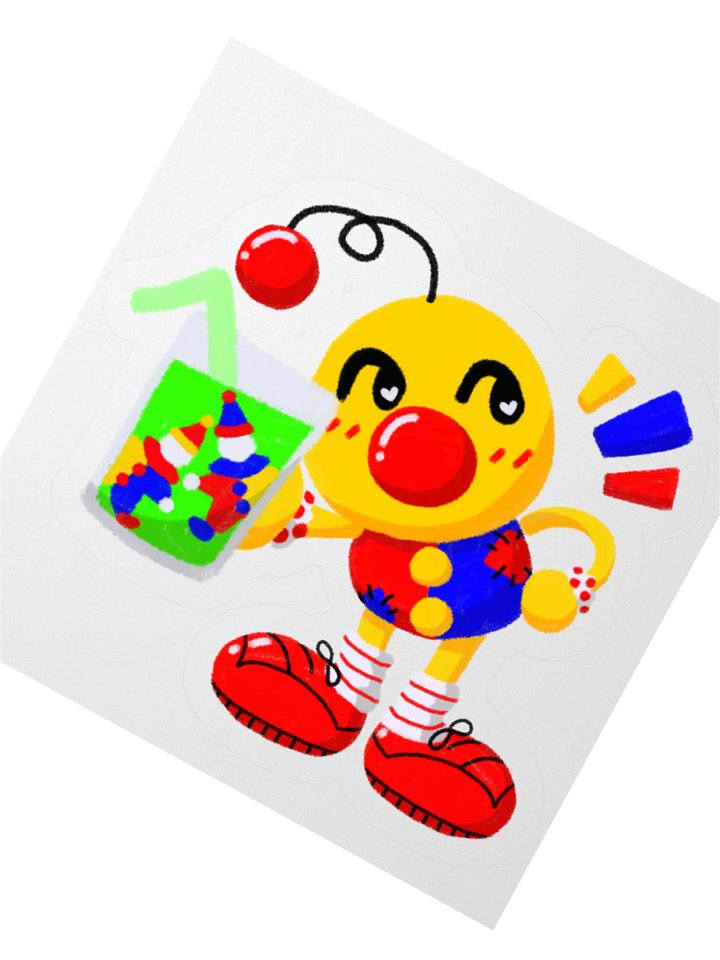 Boyoyoing Clown Soda Hearts Sticker product image (2)