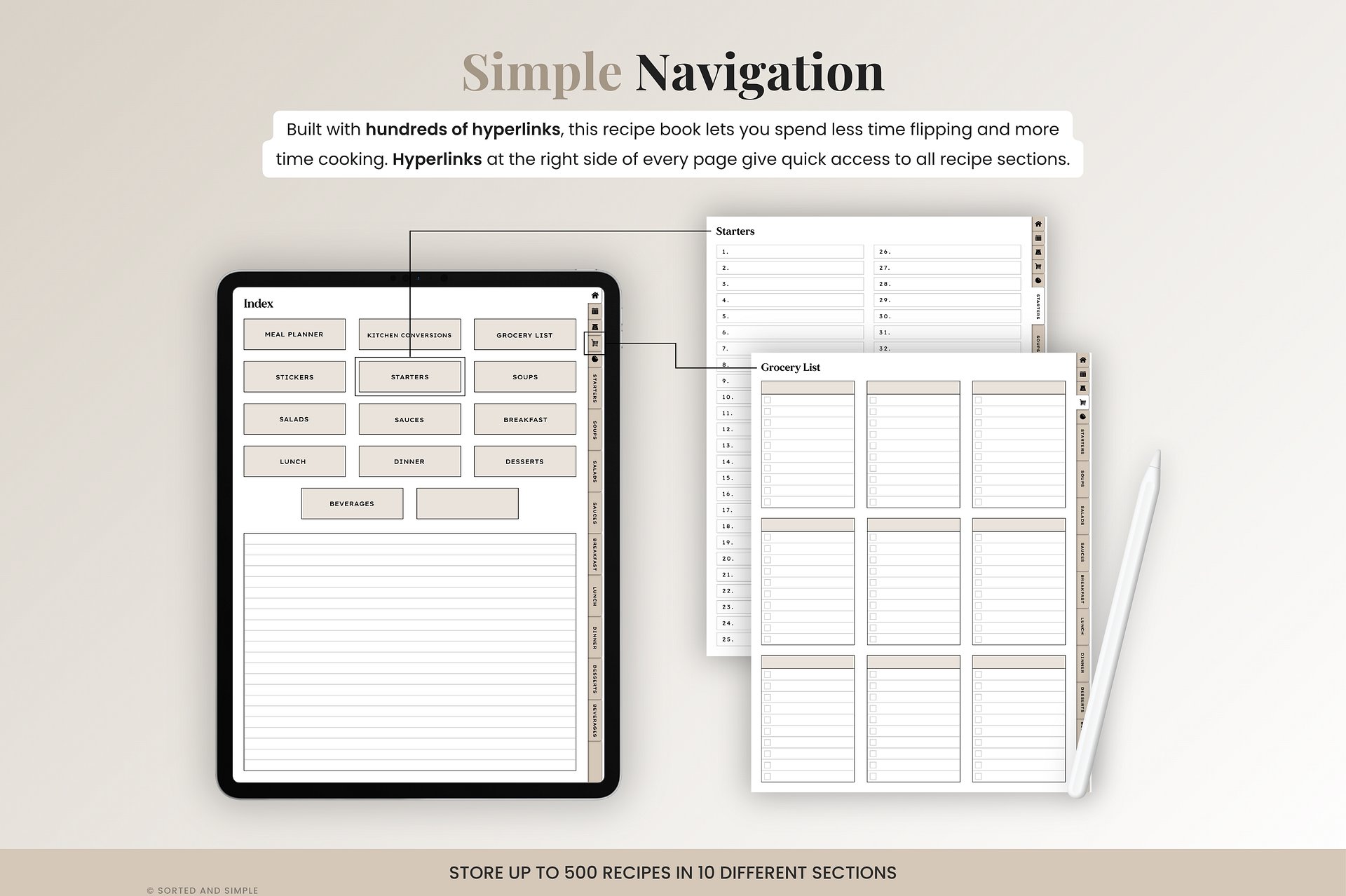 Digital Recipe Book - Beige product image (2)