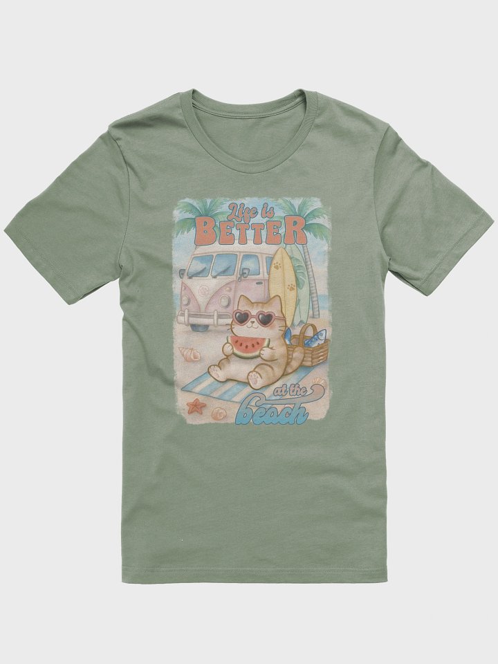 Summer Surf Cat -Unisex Tee Lightweight product image (8)