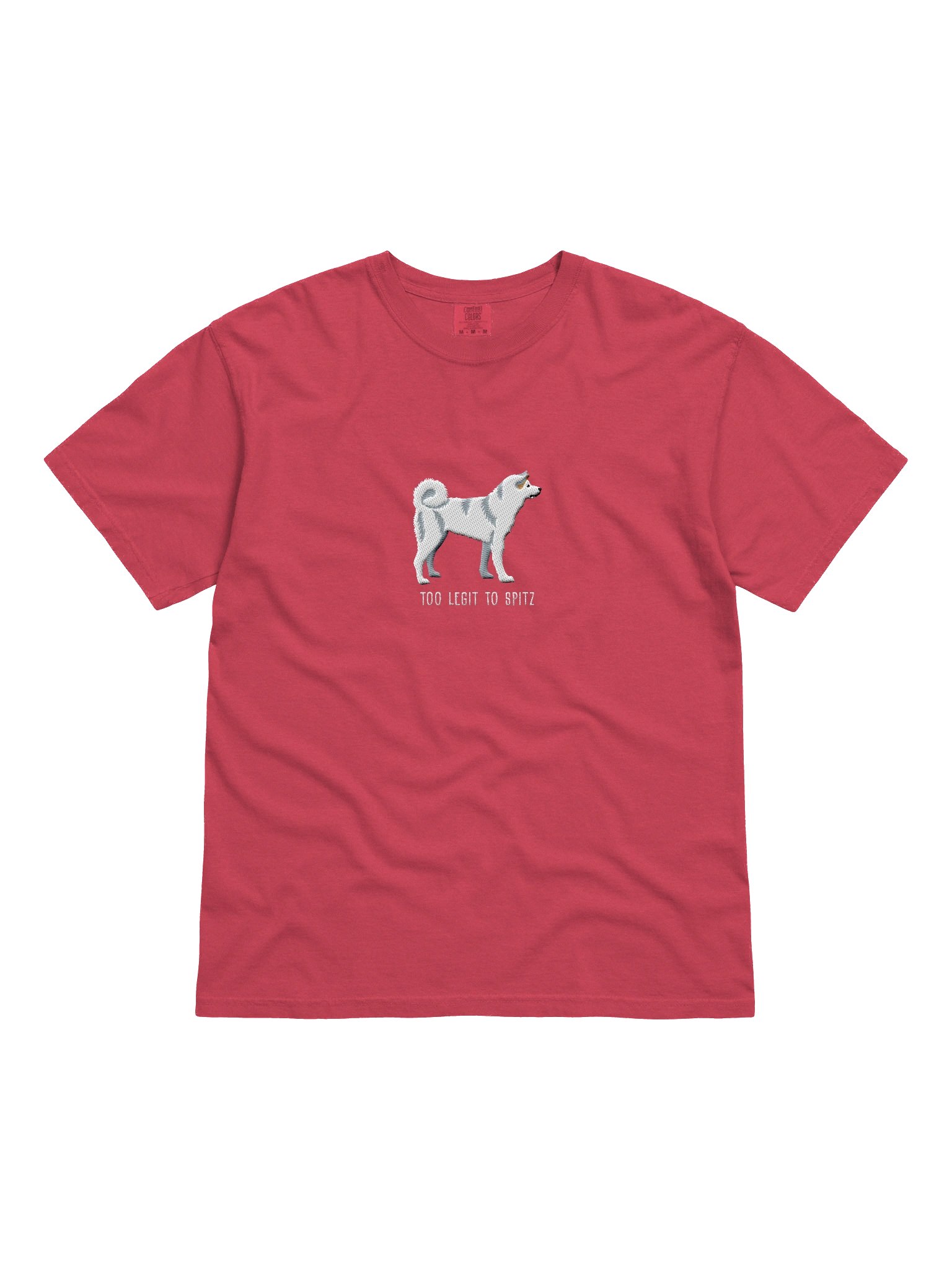 Too Legit to Spitz T-Shirt(Embroidered) of a Japanese Akita Inu(White) product image (4)