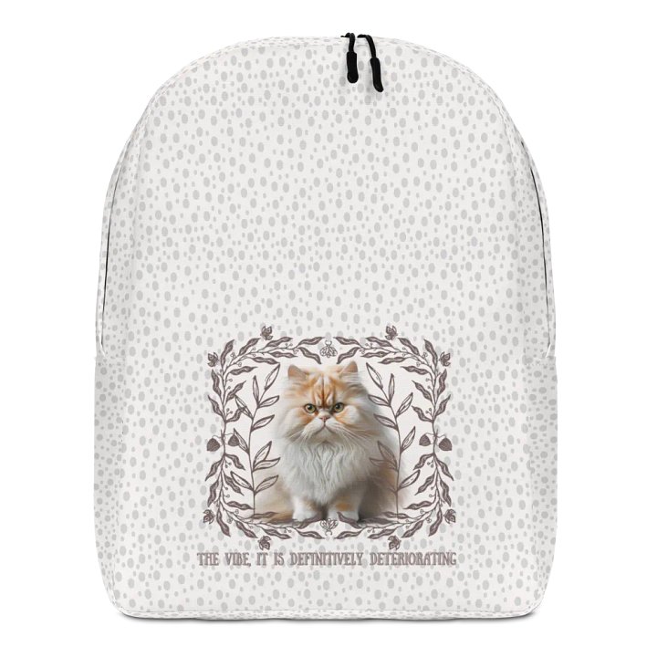KC, The Vibe Is Deteriorating (floofy cat), Backpack product image (1)